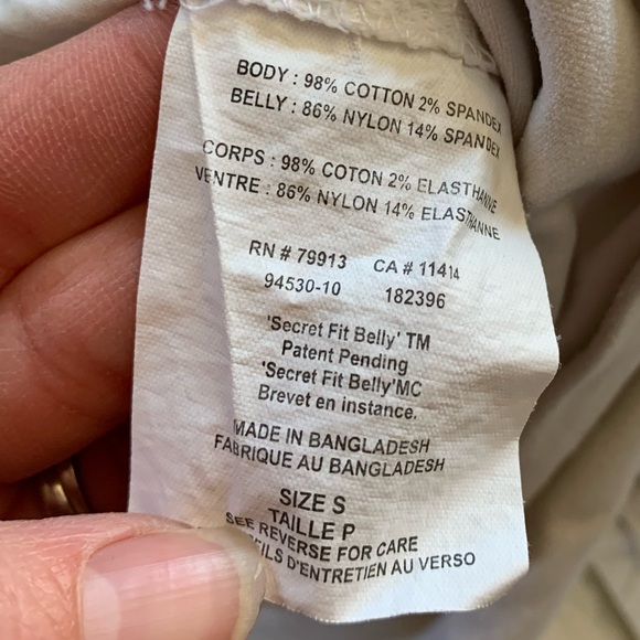 White Motherhood Maternity full panel shorts - Picture 7 of 7